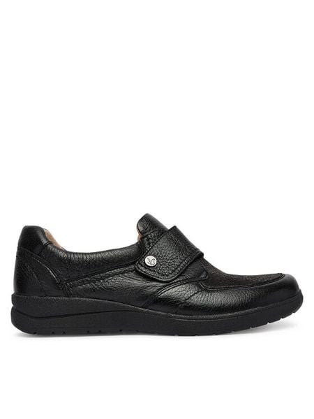 Caprice Półbuty 9-24705-46 Czarny. Czarne półbuty wsuwane Caprice, bez wzorów, bez obcasa, na płaskiej podeszwie. Za 479.99 zł.