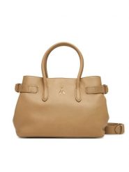 Patrizia Pepe Torebka 8B0282/L162-B775 Beżowy. Brązowe listonoszki Patrizia Pepe, bez wzorów, ze skóry, bez dodatków. Za 1,629.00 zł.