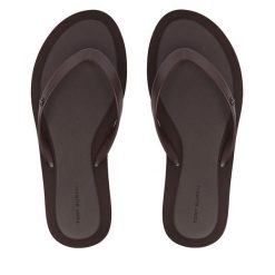Japonki Tory Burch. Brązowe japonki Tory Burch, bez wzorów. Za 484.99 zł.