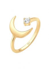 Elli Damski półksiężyc astro otwarty z kryształem cyrkonii w srebrze próby 925 Sterling Silver Pierścionki 1 ct. Szare pierścionki Elli, z cyrkonią, srebrne. Za 208.99 zł.