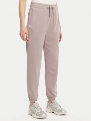 Under Armour Spodnie dresowe Ua Rival 1382735 Beżowy Loose Fit. Brązowe spodnie dresowe Under Armour, bez wzorów, z bawełny. Za 139.99 zł.