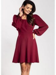 Awama Sukienka w kolorze bordowym rozmiar: XL. Czerwone sukienki Awama, xl, bez wzorów, bez kołnierzyka, bez ramiączek, mini. Za 167.45 zł.