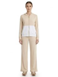 Eleganckie damskie dresy. Brązowe kombinezony LEONE 1947 APPAREL, xl, bez wzorów, z dresówki, eleganckie, bez kołnierzyka, bez ramiączek. Za 589.40 zł.