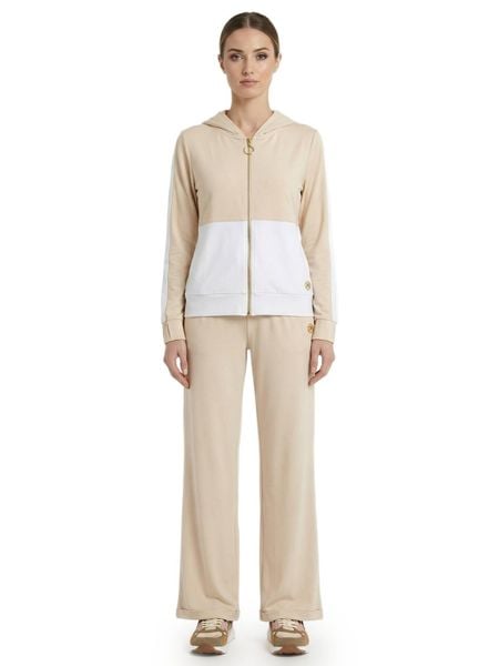 Eleganckie damskie dresy. Białe kombinezony LEONE 1947 APPAREL, xl, bez wzorów, z dresówki, eleganckie, bez kołnierzyka, bez ramiączek. Za 315.71 zł.