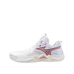 Buty sportowe Mizuno Wave Momentum Elite Kobieta Biały/Różowy. Białe buty treningowe Mizuno, bez wzorów, z materiału, bez zapięcia, do siatkówki, mizuno wave. Za 733.40 zł.