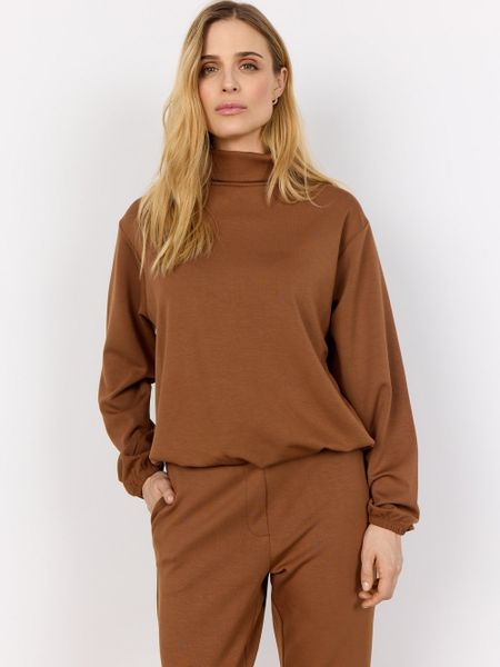 Soyaconcept® Bluza damska - SC-Banu Kobiety Sztuczne włókno brązowy jednolity, XL. Brązowe bluzy xl, bez wzorów, z włókna, bez kaptura. Za 249.95 zł.