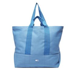 Torebka Tommy Jeans. Niebieskie shopper bag Tommy Jeans, bez wzorów, z jeansu, bez dodatków. Za 429.99 zł.
