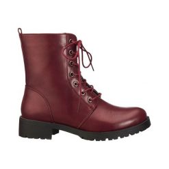Cellbes Buty Jacinta burgundowy female czerwony 36. Czerwone botki Cellbes, bez wzorów, ze skóry, eleganckie, bez obcasa, bez zapięcia. Za 279.00 zł.