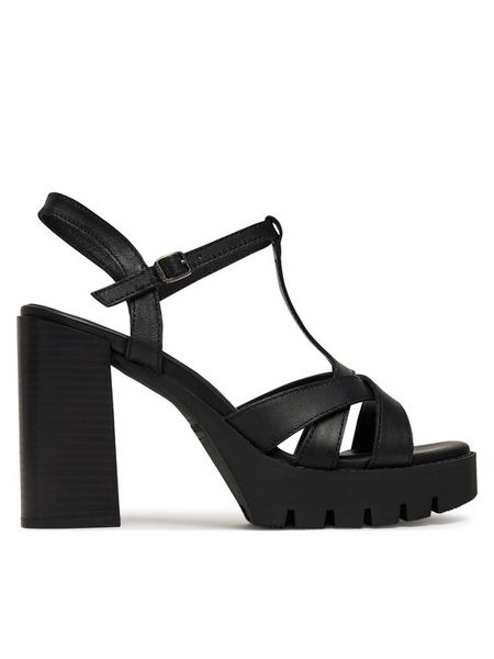 G-Star Raw Sandały WFA3925-6Z Czarny. Czarne sandały G-Star Raw, bez wzorów, ze skóry, retro, bez obcasa, na słupku, bez zapięcia. Za 239.99 zł.