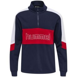 Bluza z zamkiem 1/2 Hummel IC Claude. Niebieskie bluzy bez kaptura Hummel, xs, bez wzorów, bez kaptura, na fitness i siłownię. W wyprzedaży za 237.00 zł.