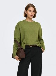 ONLY Sweter w kolorze oliwkowym rozmiar: XS. Zielone swetry ONLY, xs, bez wzorów, bez ramiączek. Za 89.95 zł.