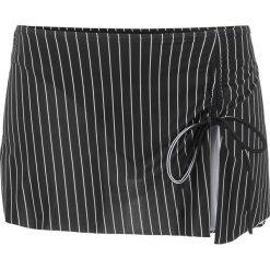 Figi bikini + spódniczka kąpielowa (2 części) bonprix czarno-biały. Czarne bikini bonprix, bez wzorów. Za 49.99 zł.