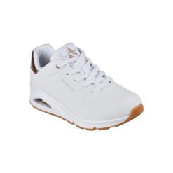 Buty sportowe Sneakersy damskie, Skechers Uno-Golden Air. Białe buty sportowe lifestyle Skechers, bez wzorów, z gumy, sportowe, bez zapięcia, skechers sport. Za 329.99 zł.