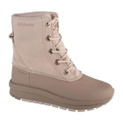 Buty Columbia Moritza Shield Omni-Heat 2100381102 beżowy. Brązowe śniegowce bez wzorów, ze skóry, za kostkę, bez zapięcia. Za 610.80 zł.