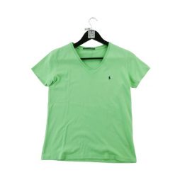 Second life - T-shirt damski sportowy Polo Ralph Lauren - Jak nowy. Zielone t-shirty sportowe Ralph Lauren, s, bez wzorów, z materiału, bez ramiączek, na golfa. Za 85.16 zł.