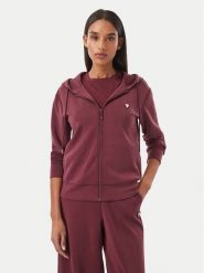Guess Bluza V4YQ06 KCAY2 Bordowy Regular Fit. Czerwone bluzy Guess, xl, z aplikacjami, z syntetyku, bez ramiączek, bez kaptura. Za 394.99 zł.