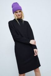 Medicine sukienka kolor czarny midi oversize. Czarne sukienki MEDICINE, l, bez wzorów, z dzianiny, bez kołnierzyka, bez ramiączek, maxi, oversize. Za 149.90 zł.