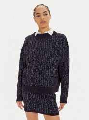 Patrizia Pepe Sweter 2K0268 K210 Granatowy Regular Fit. Niebieskie swetry Patrizia Pepe, bez wzorów, z syntetyku, bez ramiączek. Za 459.99 zł.