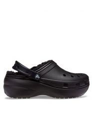 Crocs Klapki Classic Platform Lined Clog W 207938 Błękitny. Niebieskie klapki Crocs, bez wzorów, z tworzywa sztucznego, bez obcasa, bez zapięcia. Za 239.99 zł.