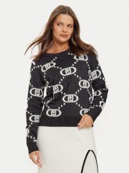 Liu Jo Sport Sweter TF4230 MA94O Czarny Regular Fit. Czarne swetry Liu Jo Sport, l, bez wzorów, z syntetyku, sportowe, bez ramiączek. Za 269.99 zł.