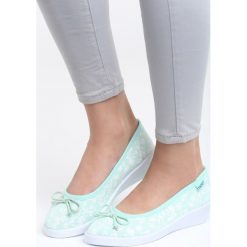 Miętowe Koturny Dollar Dream. Baleriny marki Born2be. Za 49.99 zł.