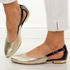 Złote skórzane Polskie baleriny damskie Gregors 699. Żółte baleriny GREGORS, bez wzorów, z jeansu, eleganckie, bez obcasa, na obcasie, bez zapięcia. Za 399.00 zł.