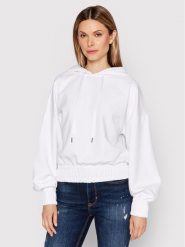 Guess Bluza W2YQ05 KB932 Biały Relaxed Fit. Białe bluzy Guess, l, z aplikacjami, z bawełny, bez kaptura. Za 269.99 zł.