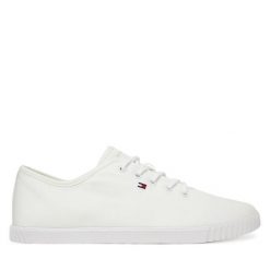 Tenisówki Tommy Hilfiger. Białe trampki Tommy Hilfiger, bez wzorów, bez zapięcia. Za 229.99 zł.