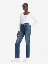 Levi's Dżinsy - Straight fit - w kolorze niebieskim rozmiar: W31/L29. Niebieskie jeansy Levi's, l, z aplikacjami, ze skóry, klasyczne, z podwyższonym stanem. Za 309.95 zł.