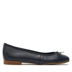 Baleriny Tamaris. Niebieskie baleriny Tamaris, bez wzorów, bez obcasa, bez zapięcia. Za 169.99 zł.