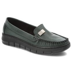 Zielone Półbuty Armodo Wygodne Wsuwane Obuwie Damskie. Zielone półbuty wsuwane Armodo, z aplikacjami, ze skóry, eleganckie, bez obcasa. Za 314.99 zł.