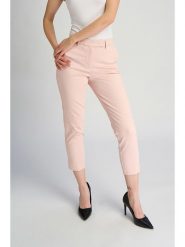 Marks & Spencer Spodnie chino w kolorze jasnoróżowym rozmiar: 42. Różowe chinosy Marks & Spencer, bez wzorów, z podwyższonym stanem. Za 48.50 zł.