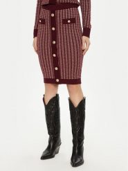 Fracomina Spódnica ołówkowa FS24WG4004K536F8 Bordowy Slim Fit. Czerwone spódnice Fracomina, xl, bez wzorów, z syntetyku, ołówkowe. Za 259.99 zł.