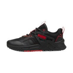 Buty trailowe Puma Pacer + Trail. Czarne buty do biegania Puma, bez wzorów, z materiału, bez zapięcia, do biegania. Za 385.00 zł.