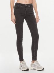 Calvin Klein Jeans Jeansy J20J222448 Czarny Skinny Fit. Czarne jeansy Calvin Klein Jeans, bez wzorów, z bawełny. Za 409.99 zł.