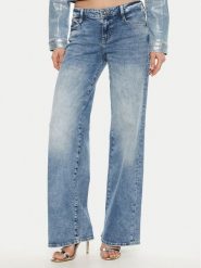 Guess Jeansy W5RA96 D5L71 Niebieski Regular Fit. Niebieskie jeansy Guess, l, z aplikacjami, z bawełny. Za 349.99 zł.