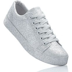 Sneakersy bonprix biało-srebrny brokatowy. Buty sportowe lifestyle marki Mohito. Za 99.99 zł.