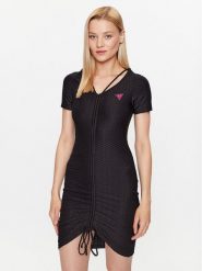 Guess Sukienka codzienna Delma V3YK05 KBOA2 Czarny Slim Fit. Czarne sukienki Guess, na co dzień, s, z aplikacjami, z syntetyku, bez kołnierzyka, bez ramiączek, proste. Za 239.99 zł.