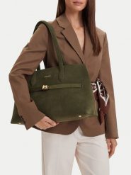 GINO ROSSI Torebka EO-LA224-19456 Khaki. Brązowe torebki klasyczne Gino Rossi, bez wzorów, ze skóry, bez dodatków. Za 559.99 zł.