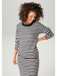 Aniston Sweter w kolorze czarno-białym rozmiar: 36. Białe swetry Aniston, bez wzorów, bez ramiączek. Za 61.02 zł.