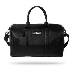 Torba na siłownię ze skóry PU 43 l czarna Urban Duffle. Czarne torby sportowe GYMBEAM, bez wzorów, z poliesteru, na ramię, duże. Za 212.90 zł.