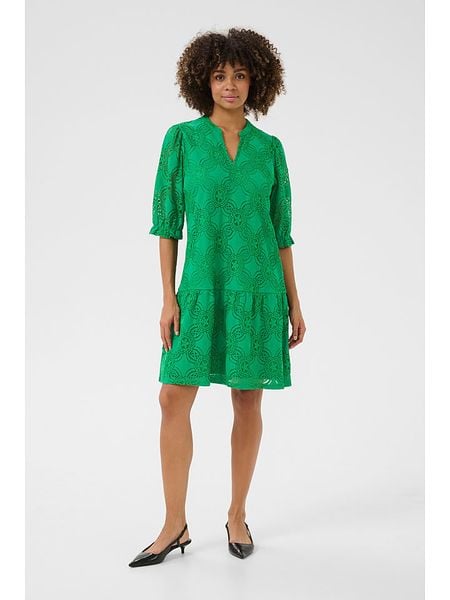 CULTURE Sukienka w kolorze zielonym rozmiar: M. Zielone sukienki Culture, na co dzień, m, bez wzorów, z bawełny, bez kołnierzyka, bez ramiączek, midi, proste. Za 105.63 zł.