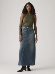 Levi's Spódnica dżinsowa w kolorze niebieskim rozmiar: W32. Niebieskie spódnice Levi's, s, z aplikacjami, z bawełny, klasyczne, maxi. Za 180.06 zł.