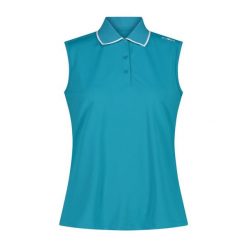 Damski tank top CMP. Niebieskie topy CMP, l, bez wzorów, bez kołnierzyka, bez ramiączek. Za 176.50 zł.