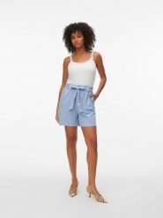 Vero Moda Top w kolorze białym rozmiar: XS. Białe topy Vero Moda, xs, bez wzorów, z bawełny, bez kołnierzyka, bez ramiączek. Za 52.67 zł.