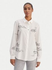 Desigual Koszula 26SWCW09 Biały Regular Fit. Białe koszule Desigual, xs, bez wzorów, z bawełny, bez kołnierzyka, bez ramiączek. Za 379.99 zł.