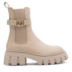 Botki Eva Minge. Brązowe botki Eva Minge, bez wzorów, bez obcasa, na płaskiej podeszwie, bez zapięcia. Za 419.99 zł.