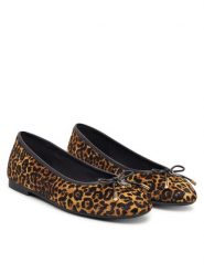 Tommy Hilfiger Baleriny Th Charm Cheetah Ballerina FW0FW09682 Brązowy. Brązowe baleriny Tommy Hilfiger, bez wzorów, ze skóry, bez obcasa, bez zapięcia. Za 449.99 zł.