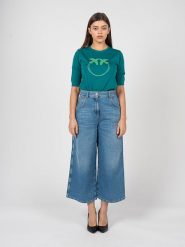 Pinko Bluzka "Fashion" | 1G181V A02S | Kobieta | Zielony. Zielone bluzki Pinko, s, bez wzorów, z materiału, bez kołnierzyka, bez ramiączek. W wyprzedaży za 429.00 zł.