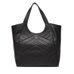 Torebka PINKO. Czarne shopper bag Pinko, bez wzorów, bez dodatków. Za 2,209.00 zł.